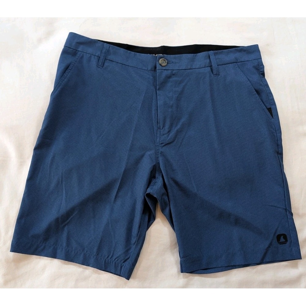 Free Country Hybrid Shorts Men's 34 Blue Chinos Performance Outdoor Hiking